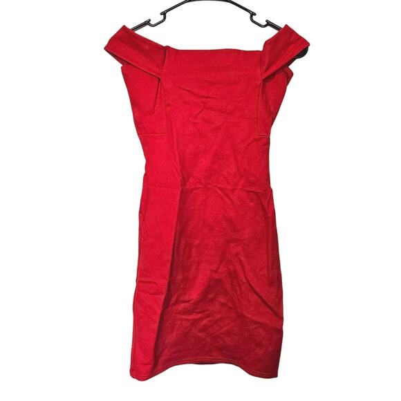 Forever 21 Size Small S Red Mini Dress Elegant Going Out Cotton Date Night - Picture 1 of 11